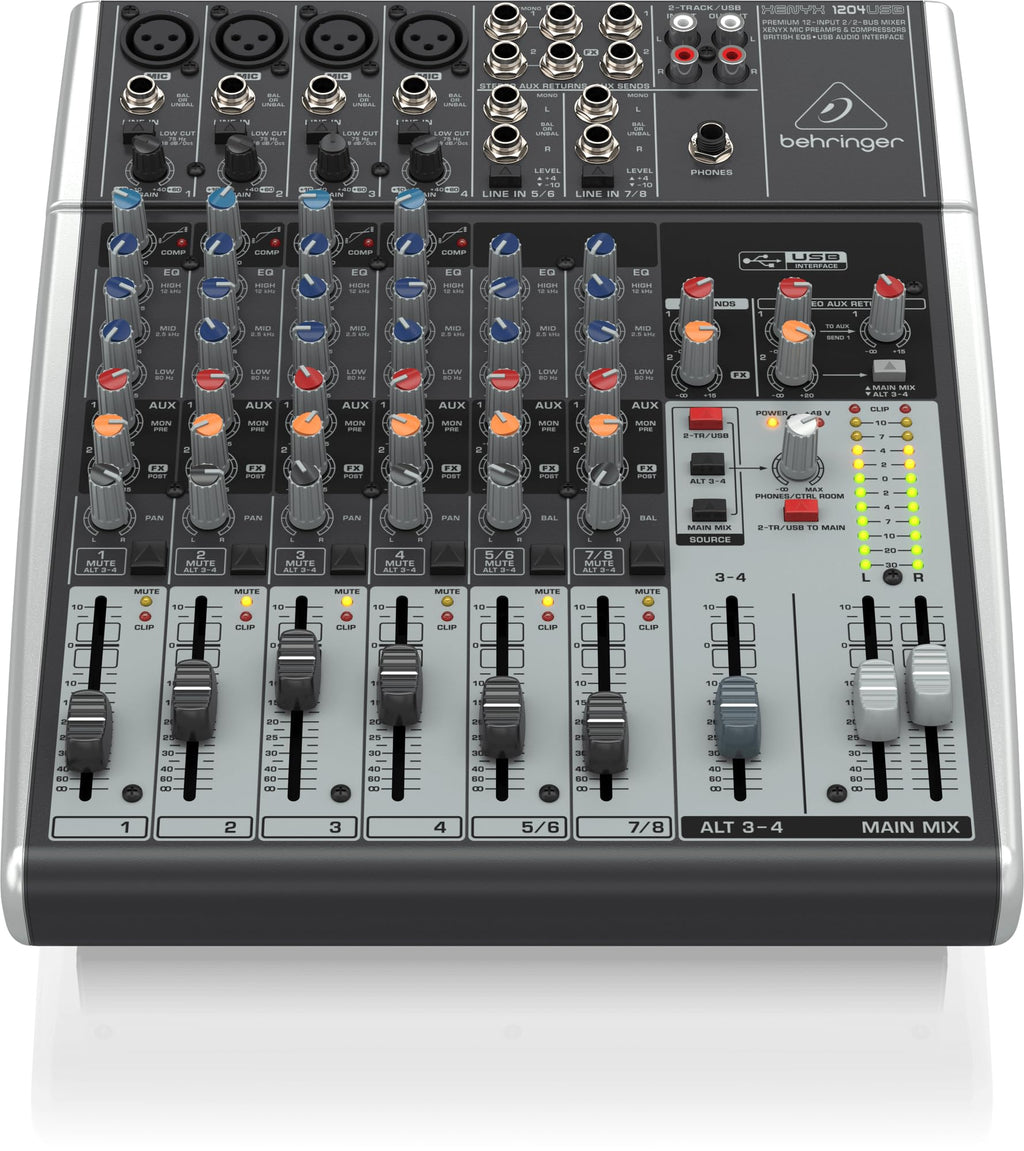 12-Input 2/2-Bus Mixer with Mic Preamps and USB Audio Interface G30018