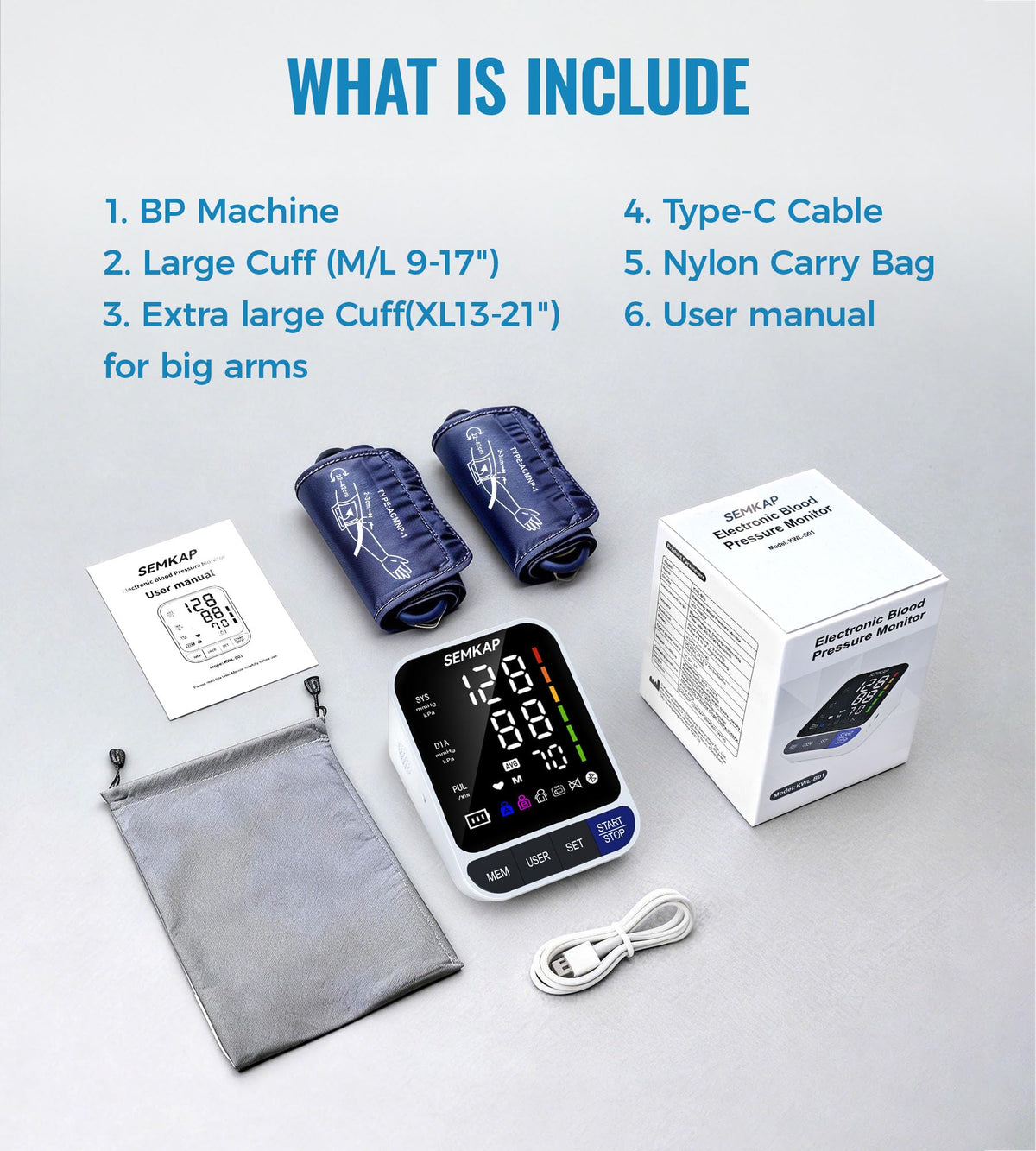 Blood Pressure Monitor with 2 Cuffs F693