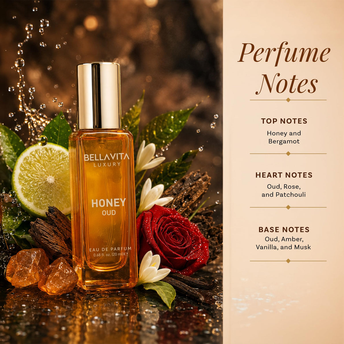 Unisex Perfume Gift Set with Honey & White Oud K609