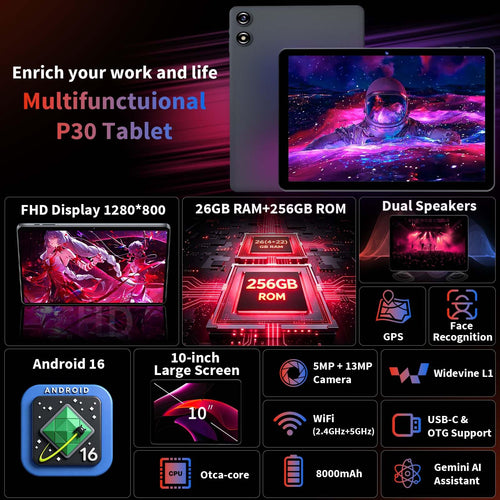 10 inch Android Tablet with Keyboard K65384
