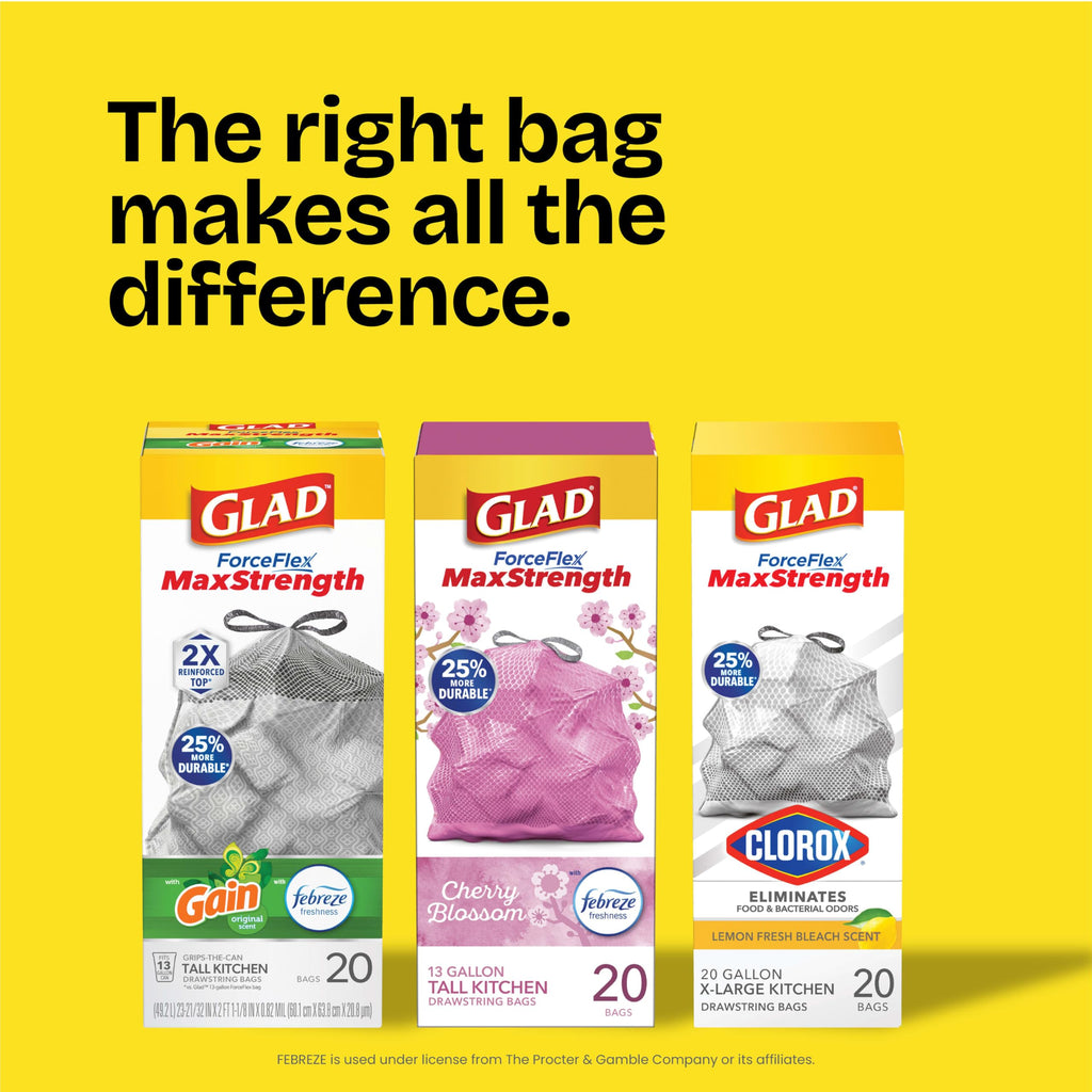 Small 4 Gallon Drawstring Trash Bags 80 Count U9714