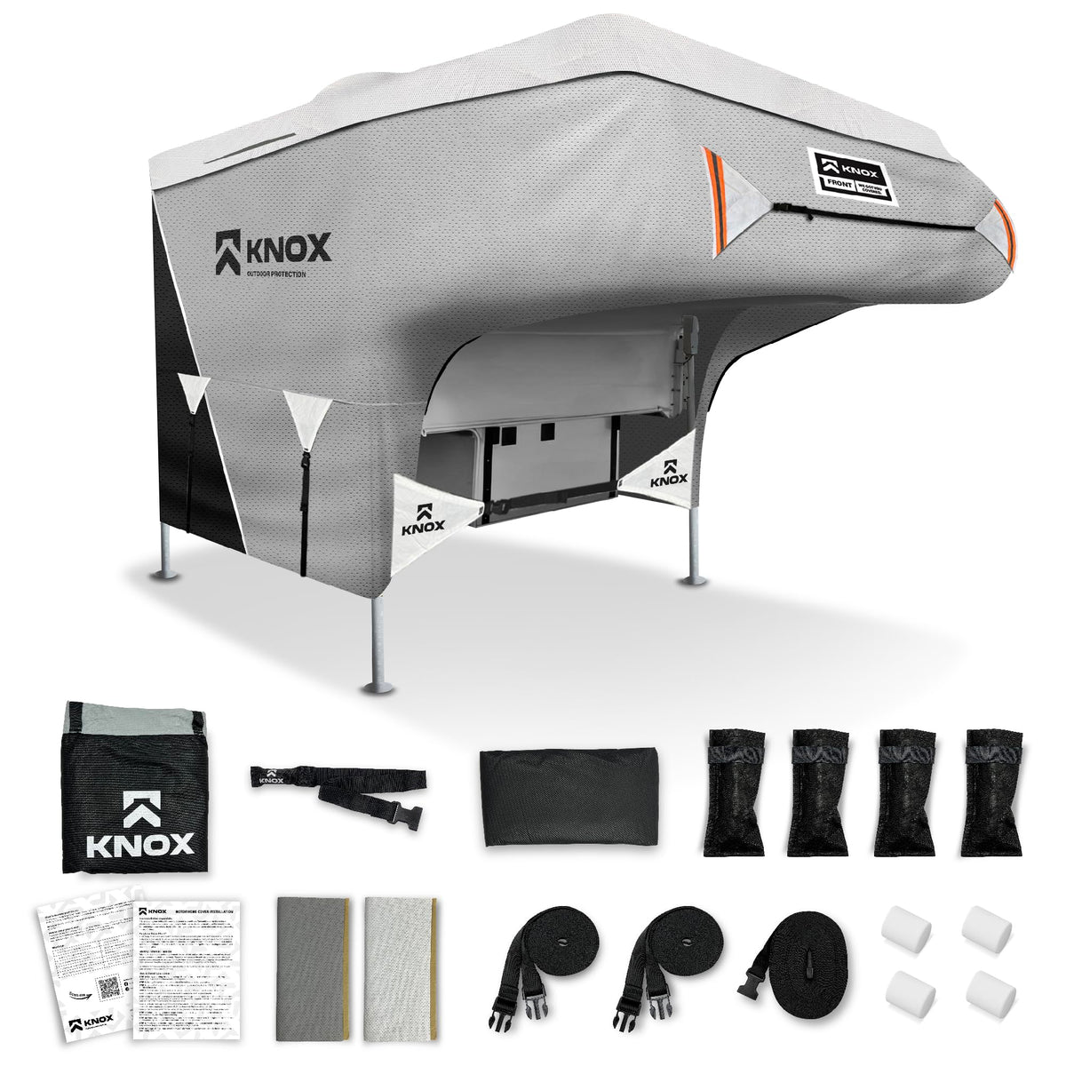 RV Truck Camper Cover with Ladder Cover and Gutter Cover H68226