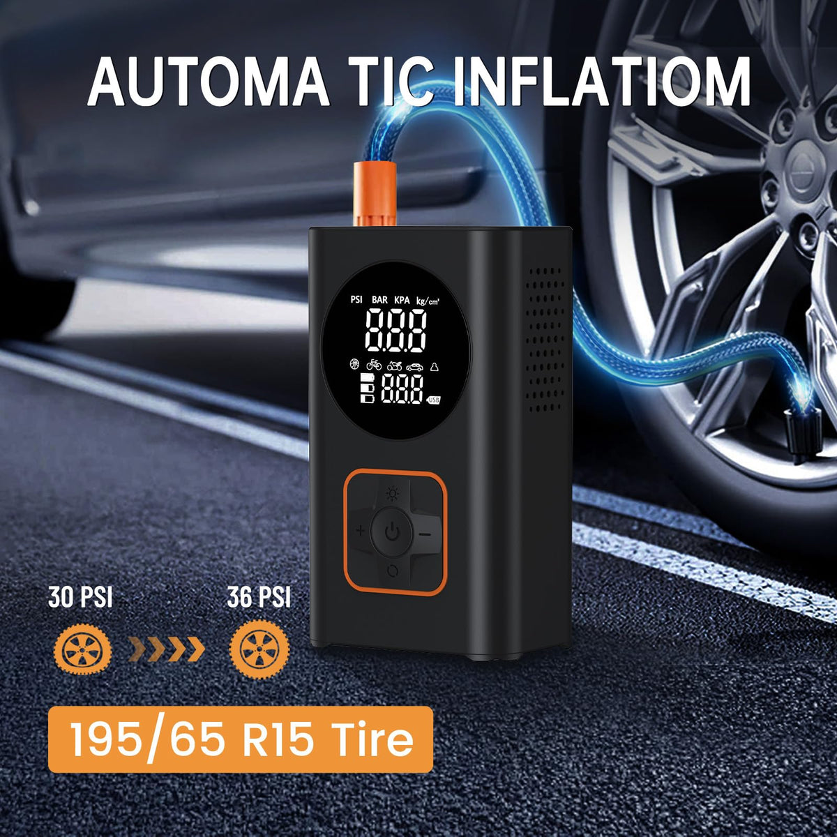 150 PSI Portable Air Compressor with Digital Pressure Gauge V22204