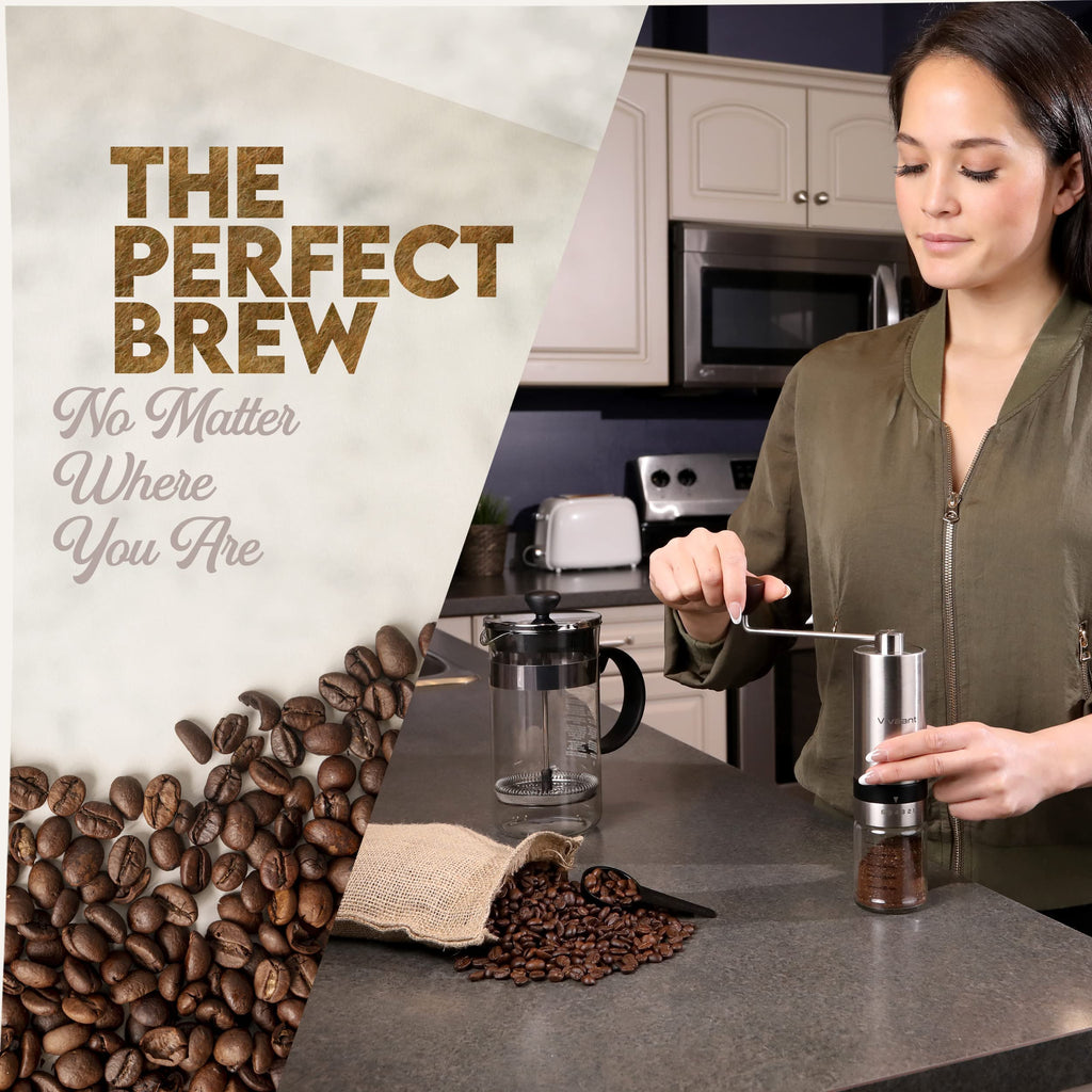 Manual Coffee Grinder Stainless Steel Conical Burr Mill P92314