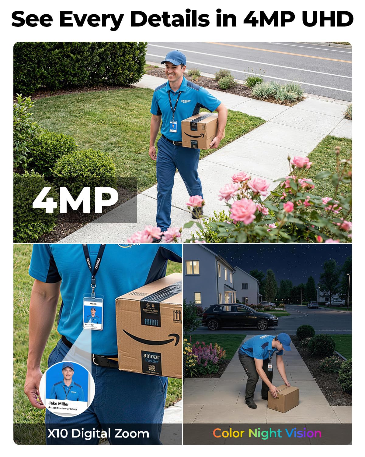 4MP Solar Powered 360° PTZ Outdoor Security Camera R465
