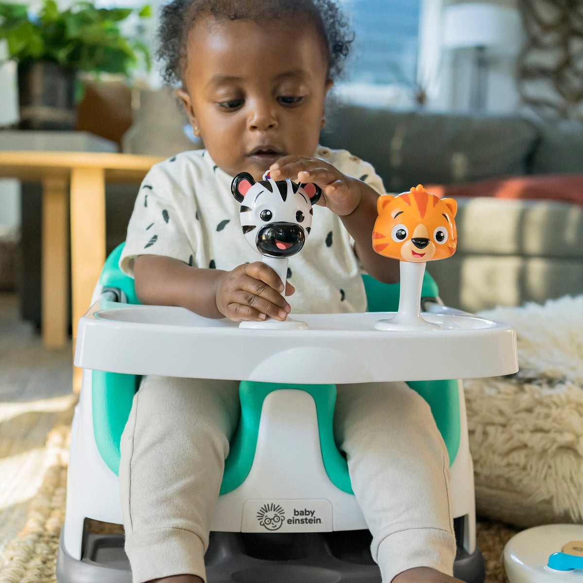 Booster Feeding & Floor Activity Seat with Self-Storing Tray Y64717