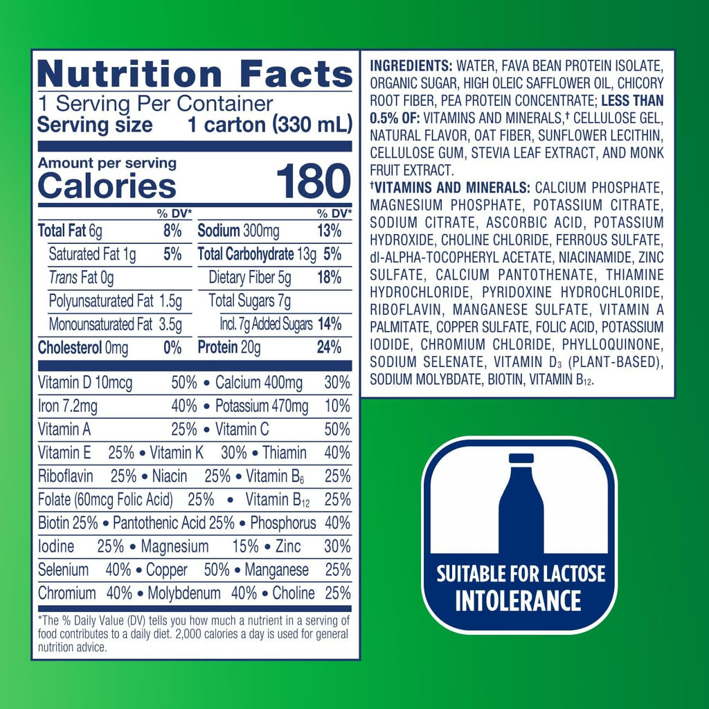 Vanilla Plant-Based Vegan Protein Nutrition Shake 12 Pack N521