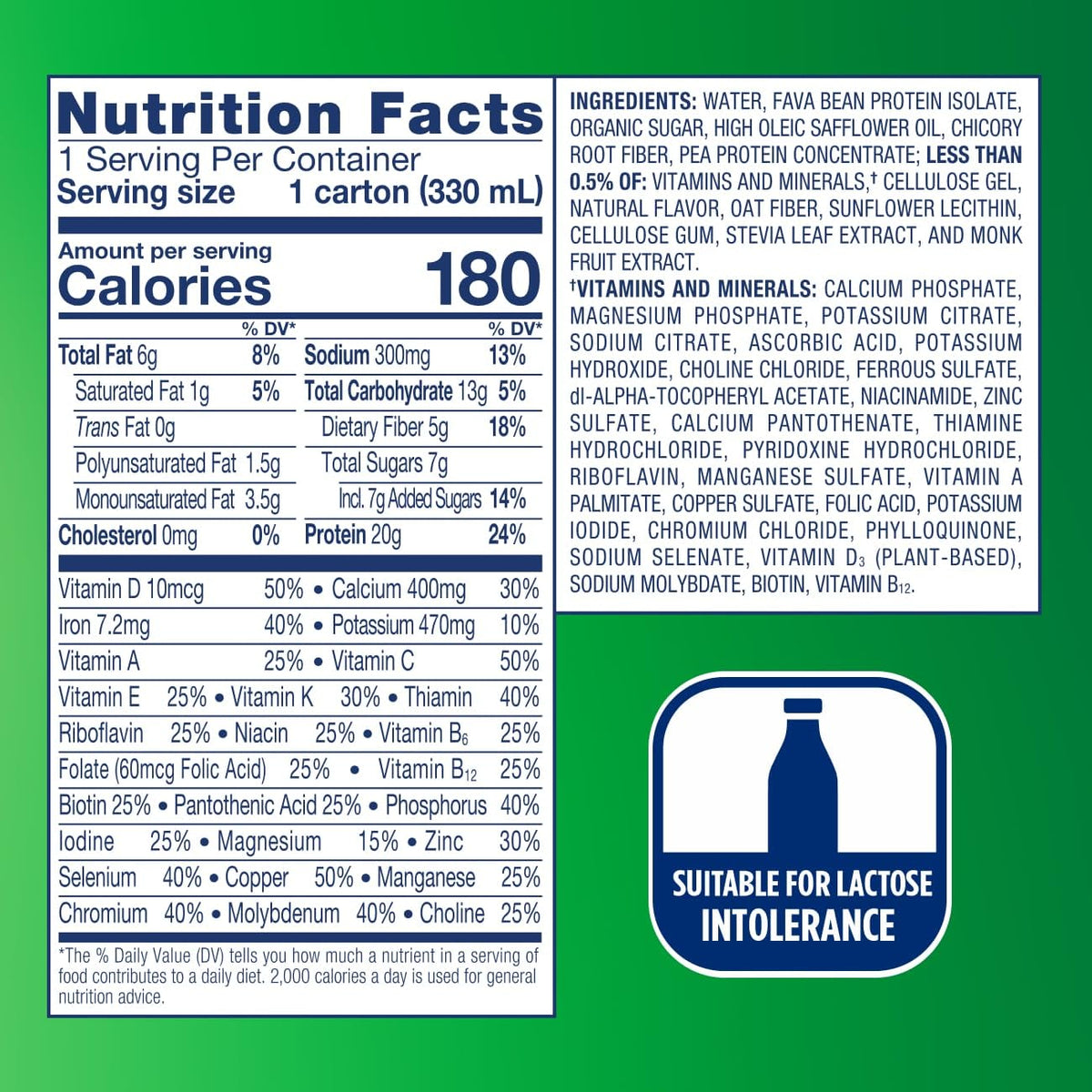Vanilla Plant-Based Vegan Protein Nutrition Shake 12 Pack N521