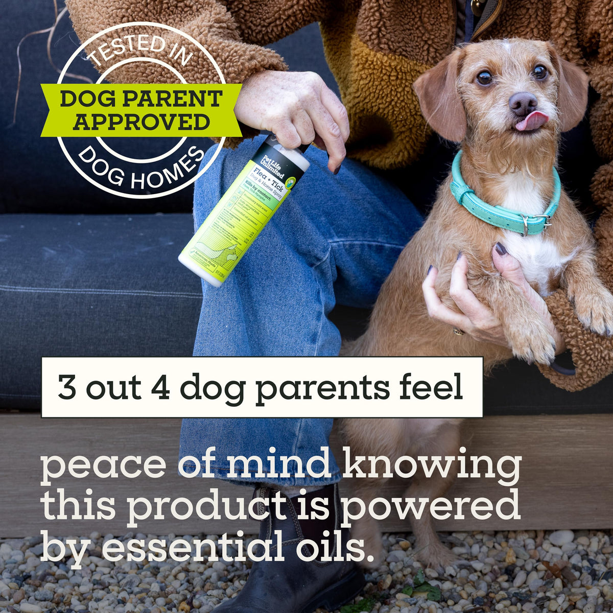 Natural Flea & Tick Spray for Dogs, 10 oz Plant-Based H115781