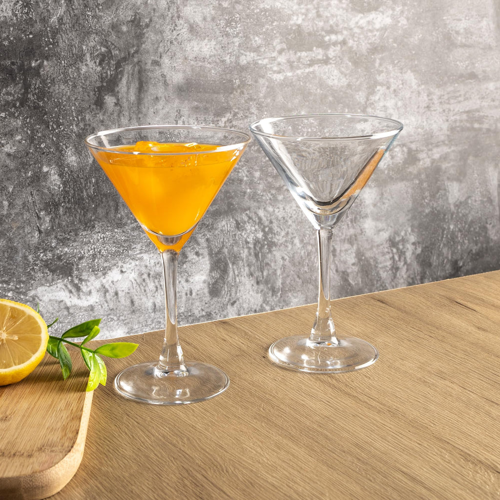 Martini Glasses Set of 7, 6 oz Reusable Cocktail Glasses with Stem H56236