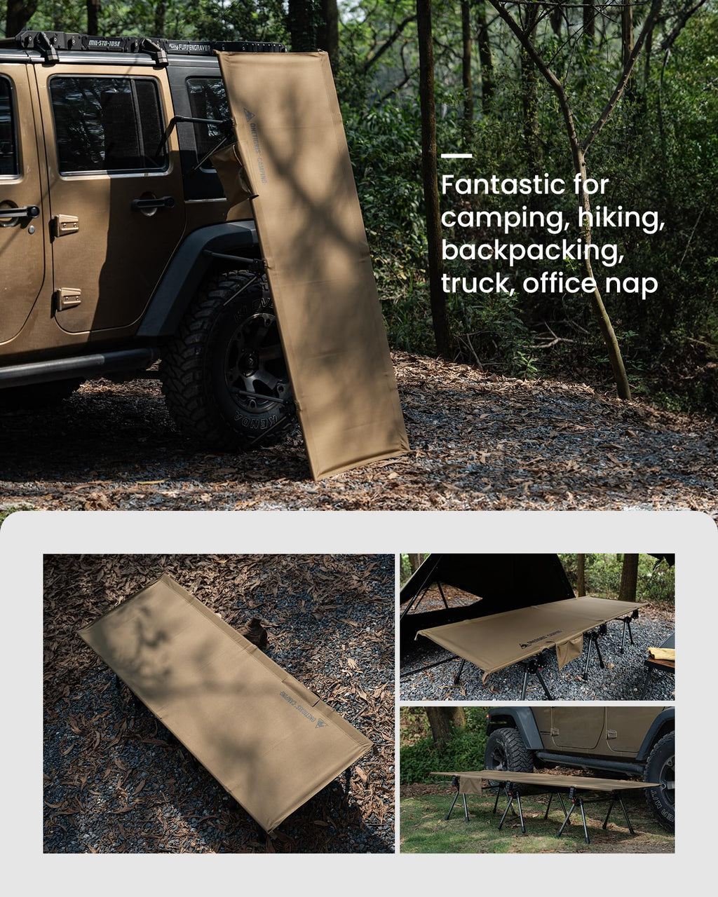 Height Adjustable Folding Camping Cot Z772748