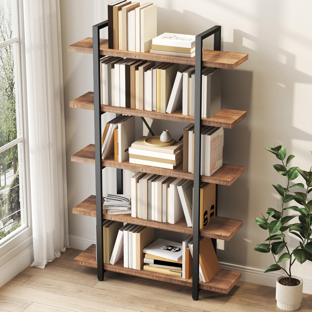 5 Tier Solid Wood Bookshelf P5402