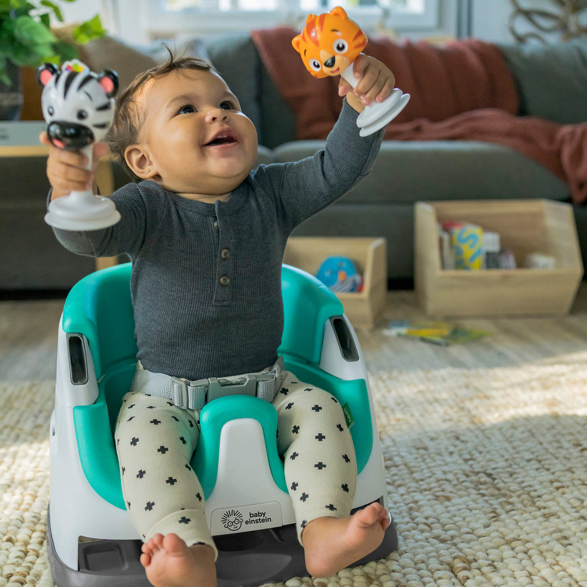 Booster Feeding & Floor Activity Seat with Self-Storing Tray Y64717