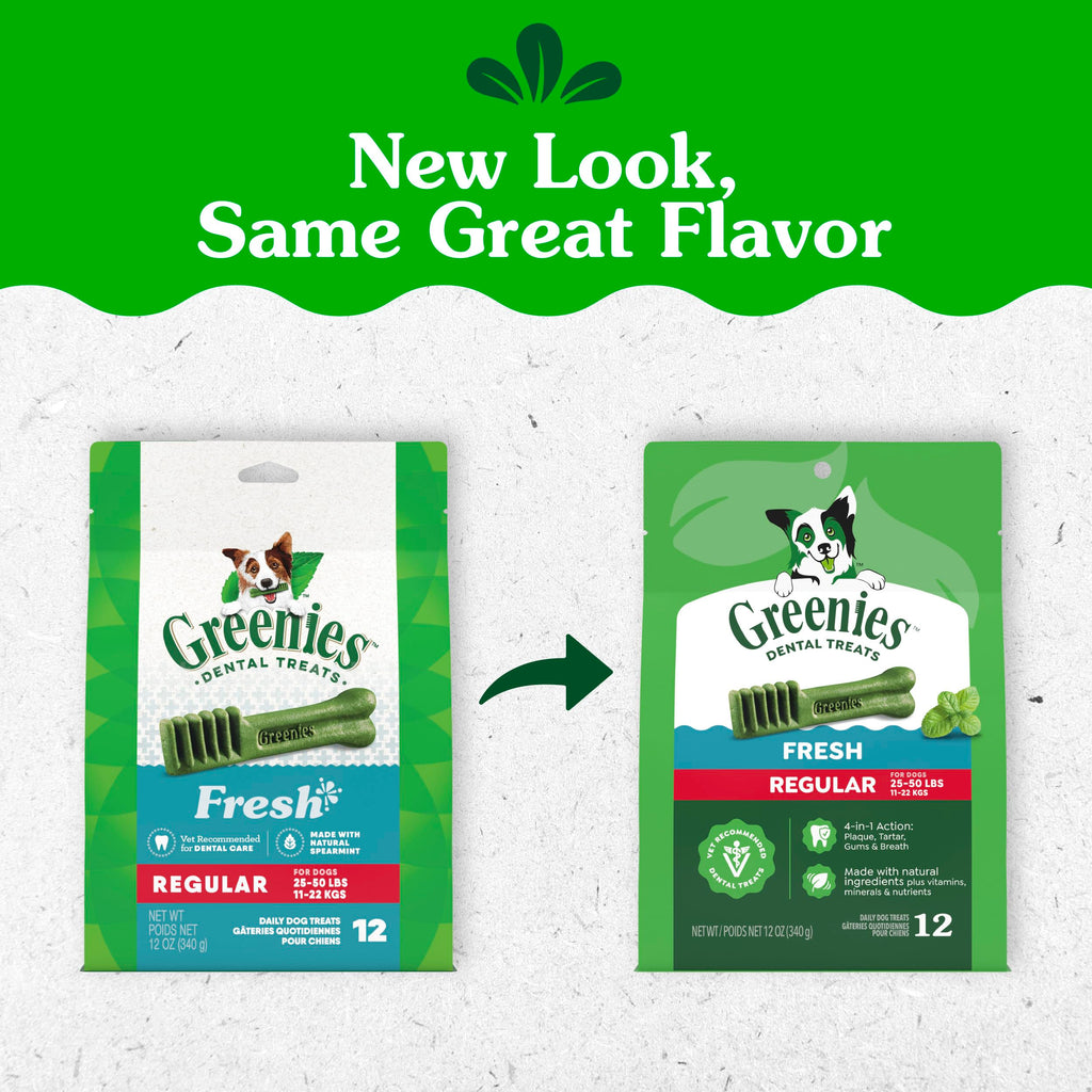 Natural Dental Dog Treats Fresh Mint Flavor 12 Count S9949